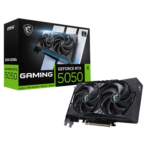Видеокарта MSI RTX5050 GAMING 8GB GDDR6 128bit 3xDP HDMI 2FAN RTL фото 1