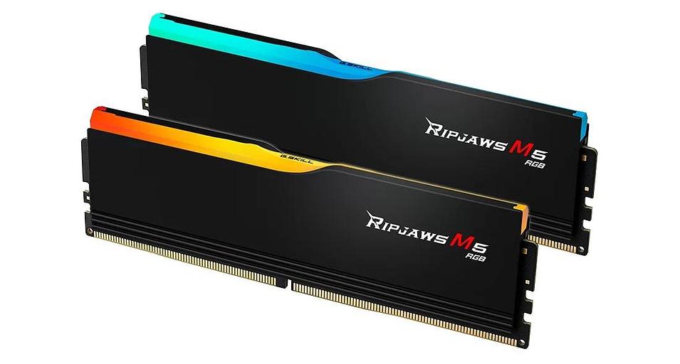 Модуль памяти G.SKILL RIPJAWS M5 RGB 64GB 6000МГц DDR5 CL30 DIMM (Kit of 2x32GB) 1.4V XMP 3.0, Black фото 1