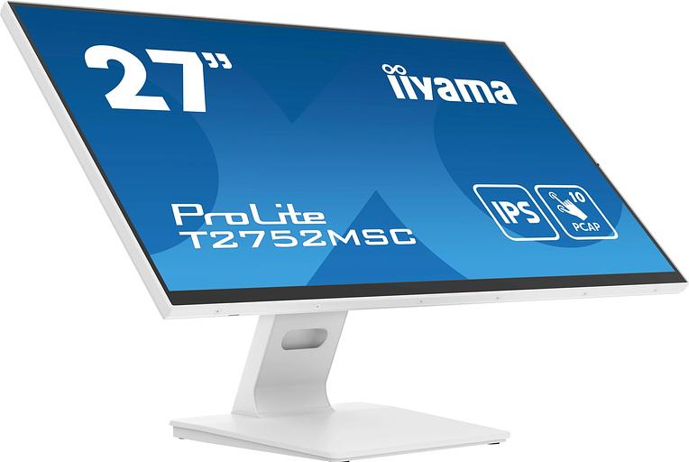 Монитор Iiyama 27" ProLite T2752MSC-W1 белый IPS LED 5ms 16:9 HDMI M/M матовая 1000:1 400cd 178гр/178гр 1920x1080 60Hz DP FHD USB Touch 6.7кг фото 2