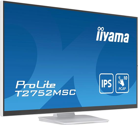 Монитор Iiyama 27" ProLite T2752MSC-W1 белый IPS LED 5ms 16:9 HDMI M/M матовая 1000:1 400cd 178гр/178гр 1920x1080 60Hz DP FHD USB Touch 6.7кг фото 3