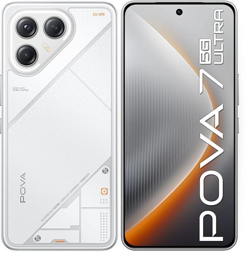 Смартфон Tecno Pova 7 Ultra 5G 256Gb 12Gb белый моноблок 3G 4G 6.8" 1080x2460 Android 14 50Mpix 802.11 a/b/g/n/ac NFC GPS GSM900/1800 Protect фото 1