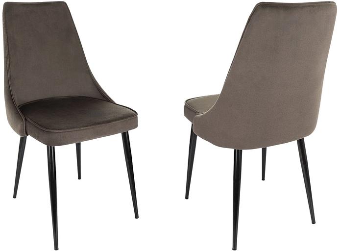 Стул для дома Бюрократ CH-K4_2 комплект 2шт коричневый Holland 74 металл черный на ножках (CH-K4_1/HL74_2) фото 1