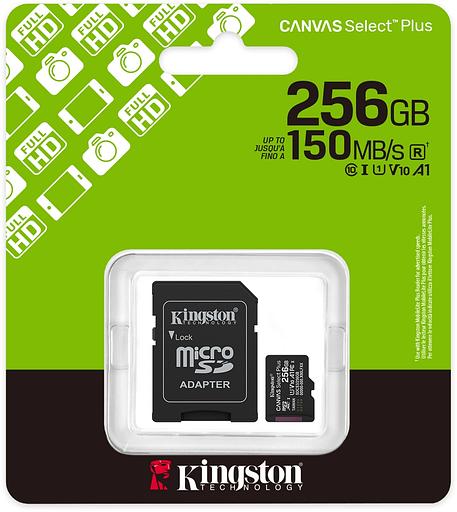 Флеш карта microSDXC 256GB Kingston SDCS3/256GB Canvas Select Plus + adapter фото 3