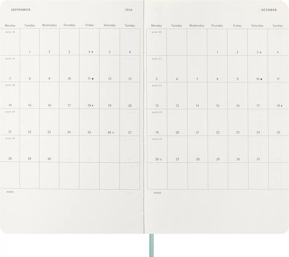 Еженедельник Moleskine PRECIOUS & ETHICAL MAMBA Large 130х210мм обложка экокожа 144стр. бирюзовый фото 4