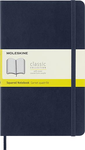 Блокнот Moleskine CLASSIC SOFT QP617B20 Large 130х210мм 192стр. клетка мягкая обложка синий сапфир фото 1