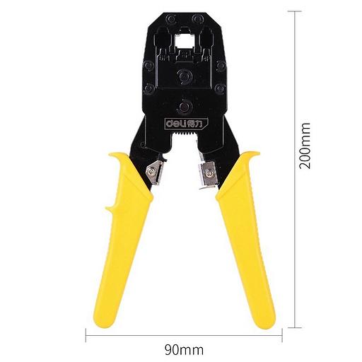 OEM Обжимные клещи Deli DL2468 8P(RJ-45), 6P(RJ-14 и RJ-12), 4P(RJ-9) 200мм, в комплекте инструмент для снятия изоляции и набор коннектеров oem фото 3