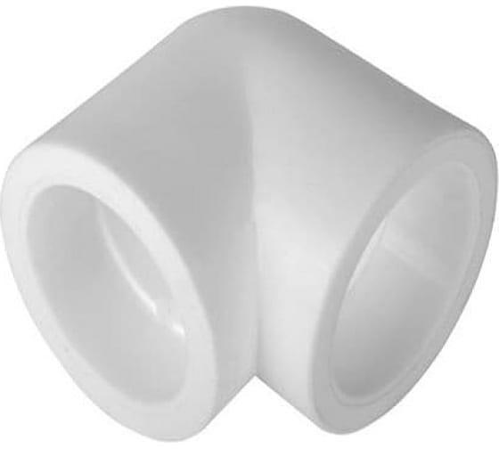Угольник 50 мм 90 град., полипропиленовый PPR, белый фото 1