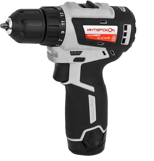 Дрель-шуруповерт Интерскол ДА-10/12В 38 аккум. патрон:быстрозажимной (кейс в комплекте) (757.3.2.46) фото 1