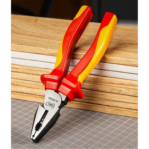 OEM Диэлектрические комбинированные плоскогубцы Deli DL512007 180мм, сталь Cr-V, сертификат VDE для работ под напряжением до 1000 В oem фото 6