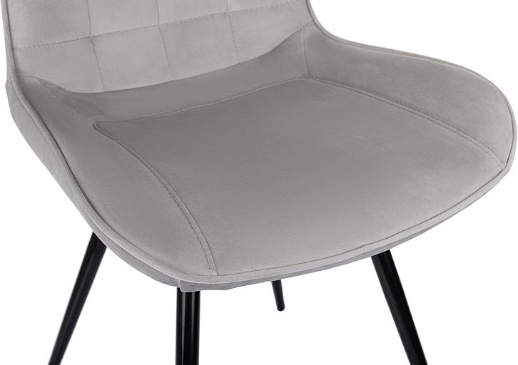 Стул для дома Бюрократ CH-K2 св.серый Holland 09 металл черный на ножках (CH-K2_1/HL09) фото 6