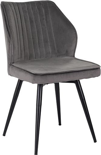 Стул для дома Бюрократ CH-K5_SP с повор.мех. т.серый Holland 18 металл черный на ножках (CH-K5_1/SP/HL18) фото 1