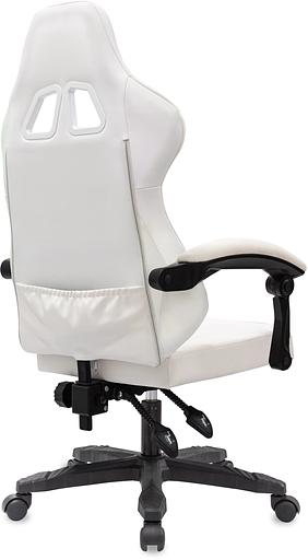 Кресло игровое Knight Wolf RGB белый эко.кожа/сетка крестов. пластик фото 5