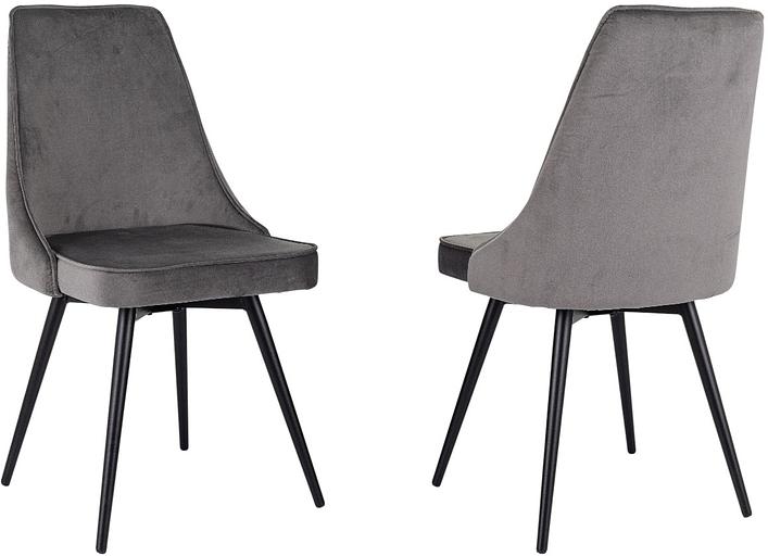 Стул для дома Бюрократ CH-K4_SP_2 с повор.мех. комплект 2шт т.серый Holland 18 металл черный на ножках (CH-K4_1/SP/HL18_2) фото 1