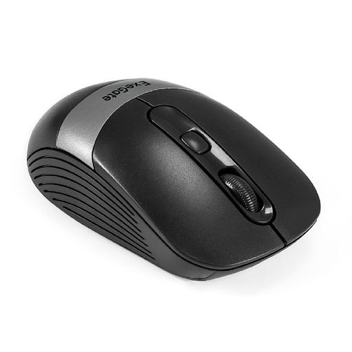 Беспроводная мышь ExeGate Professional Standard FG-10 Grey (радиоканал 2,4 ГГц, USB, оптическая, 1200dpi, 4D, 4 кнопки и колесо прокрутки, черная, серая вставка, RTL) фото 1