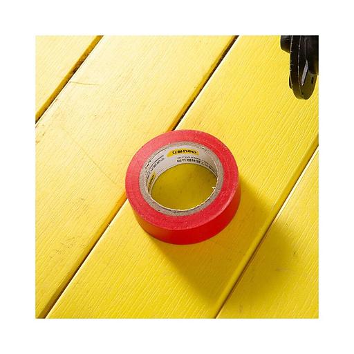 Изолента Deli DL5262 красная, 0,13мм х 18мм х 9,15м, напряжение до 600В, температурный диапазон 0-80 грд., ПВХ фото 4