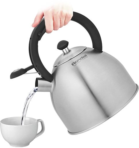 Чайник металлический Rondell Cassia RDS-1886 3.0л. стальной фото 5