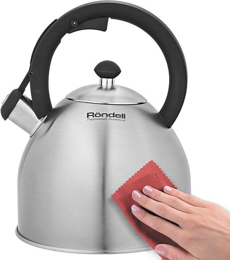Чайник металлический Rondell Cassia RDS-1886 3.0л. стальной фото 6