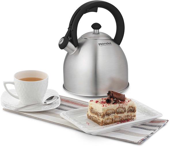 Чайник металлический Rondell Cassia RDS-1886 3.0л. стальной фото 7