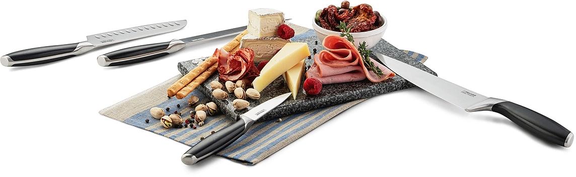 Нож кухонный Rondell Gasta RD-1864 стальной поварской для измельчения лезв.200мм прямая заточка черный блистер фото 3