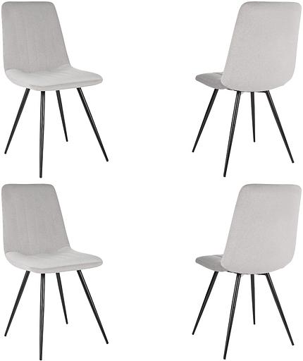 Стул для дома Бюрократ CH-K6_4 комплект 4шт св.серый Holland 09 металл черный на ножках (CH-K6_1/HL09_4) фото 1