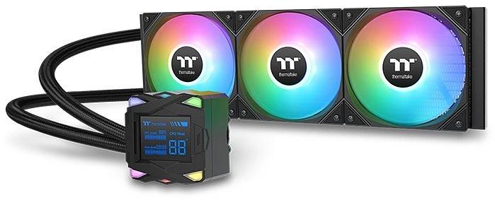 Система водяного охлаждения Thermaltake LA360-S ARGB Soc-AM5/AM4/1200/1700/1851 черный 4-pin 38.35dB Al+Cu LCD 360W Ret (CL-W462-PL12SW-A) фото 1