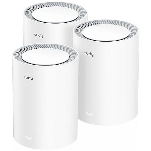 Маршрутизатор CUDY BE3600 Wi-Fi 7 Mesh Solution Gigabit Dual Band 3-Pack, Chipset Broadcom, 802.11be/ax/ac/a/b/g/n, 2882Mbps at 5GHz + 688Mbps at 2.4GHz, 3 x 10/100/1000Mbps Ports, Internal antennas, Zerotier/PPTP/L2TP/OpenVPN/WireGuard, MLO, MU-MIMO, Gue фото 1