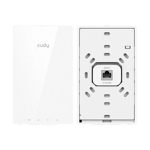 Точка доступа Wi-Fi CUDY AC1200 Gigabit Wall-Plate Access Point AC1200 Dual Band Gigabit Wall Plate Access Point, MT7621DAN+MT7613B+MT7603E, 867Mbps at 5GHz + 300Mbps at 2.4GHz, 1 x Gigabit PoE-IN Port, 802.3af / at, 4 x Gigabit RJ45 ports, LAN1 suppo фото 2