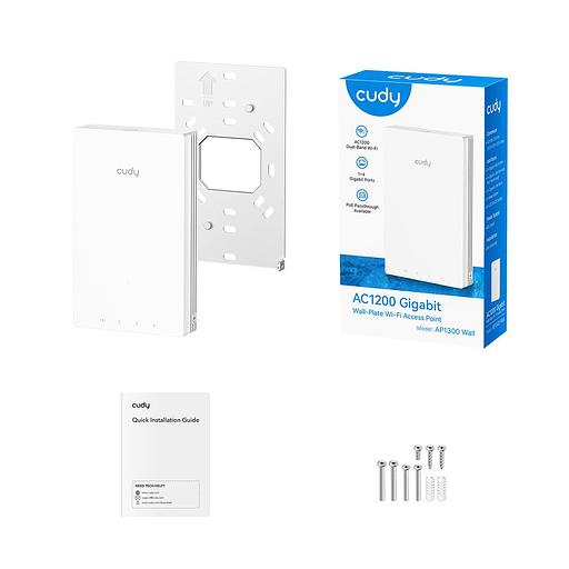 Точка доступа Wi-Fi CUDY AC1200 Gigabit Wall-Plate Access Point AC1200 Dual Band Gigabit Wall Plate Access Point, MT7621DAN+MT7613B+MT7603E, 867Mbps at 5GHz + 300Mbps at 2.4GHz, 1 x Gigabit PoE-IN Port, 802.3af / at, 4 x Gigabit RJ45 ports, LAN1 suppo фото 5