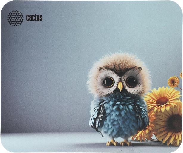 Коврик для мыши Cactus Owl gray рисунок 300x50x3мм (CS-MPC-D12M) фото 1