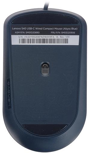 Мышь Lenovo 540 синий оптическая 2400dpi USB2.0 (GY51D20878) фото 5
