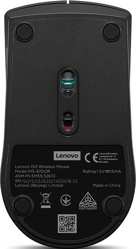 Мышь Lenovo 150 Wireless черный оптическая 1000dpi беспров. (GY51L52638) фото 6