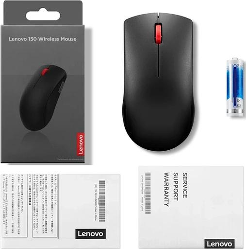 Мышь Lenovo 150 Wireless черный оптическая 1000dpi беспров. (GY51L52638) фото 7