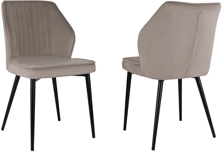 Стул для дома Бюрократ CH-K5_2 комплект 2шт т.бежевый Holland 61 металл черный на ножках (CH-K5_1/HL61_2) фото 1