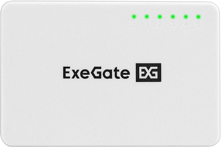 Exegate EX298685RUS Коммутатор неуправляемый ExeGate EDES-1005C (5-портовый UTP 10/100Mbps, с функцией энергосбережения (Green Ethernet Technology), настольный) фото 1