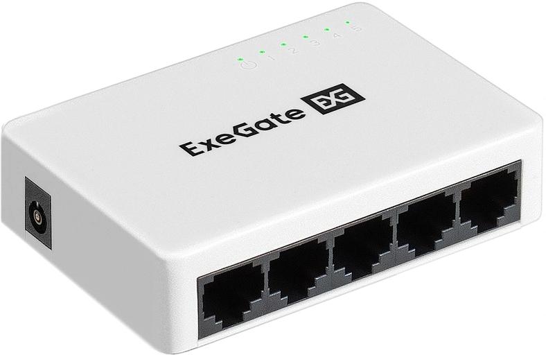 Exegate EX298685RUS Коммутатор неуправляемый ExeGate EDES-1005C (5-портовый UTP 10/100Mbps, с функцией энергосбережения (Green Ethernet Technology), настольный) фото 2