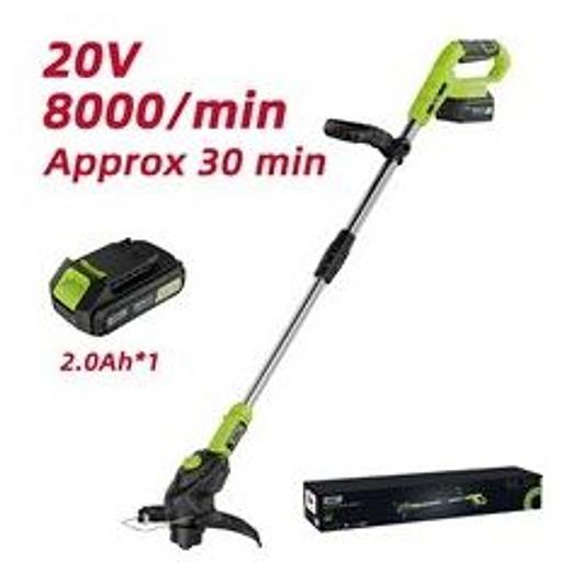 Триммер аккумуляторный Deli DG305-1 (1АКБ*2Ач + ЗУ, 20V), диаметр скашивания 260мм, макс. обороты двигателя 8000об/мин фото 1