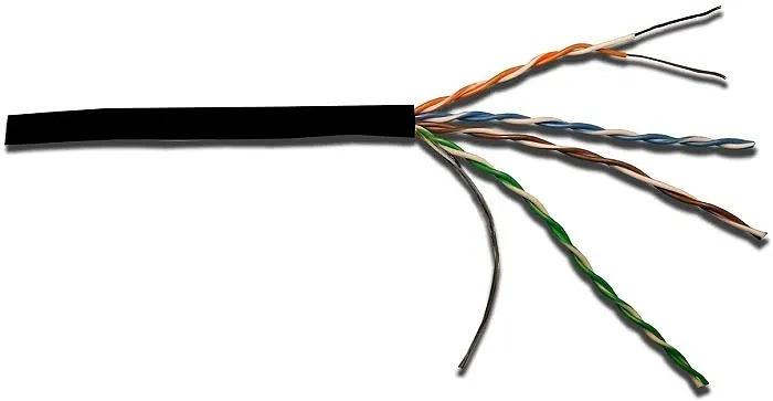Кабель LANMASTER U/UTP, 4 пары, Кат. 5E, 350 МГц, LSZH, нг(А)-HF, черный, 305 м фото 1