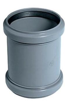 Муфта 110 мм двухраструбная, канализационная фото 1