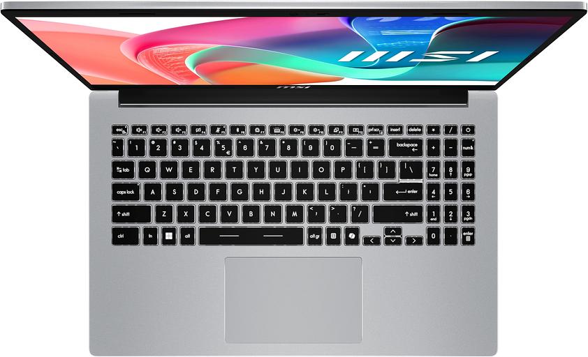 Ноутбук MSI Modern 15 F1MG-815RU Core 5 120U 16Gb SSD512Gb Intel Graphics 15.6" IPS FHD (1920x1080) Windows 11 Pro silver WiFi BT Cam (9S7-15S112-815) фото 4