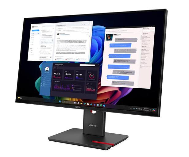 Монитор Lenovo 27" T27UD-40, 16:9, IPS, UHD, 4ms, 350cd, 60Hz, HDMI, DP, USB, USB-C, HAS фото 2
