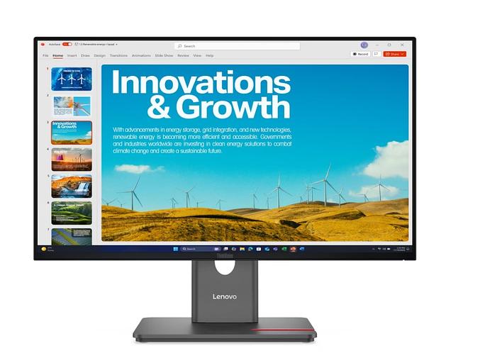 Монитор Lenovo 23,8" P24QD-40, 16:9, IPS, QHD, 4ms, 300cd, 120Hz, HDMI, DP, USB, USB-C, LAN, HAS фото 4