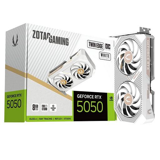 Видеокарта Zotac RTX5050 TWIN EDGE OC WHITE ED 8GB GDDR6 128bit 3xDP HDMI 2FAN MEDIUM PACK фото 1