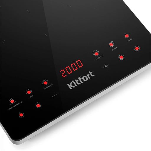 Плита Инфракрасная Kitfort КТ-140 черный/серебристый стеклокерамика (настольная) фото 6