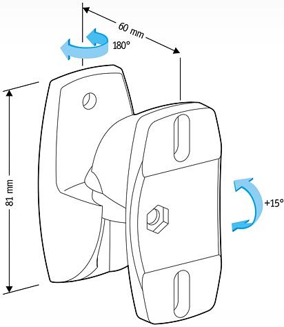 Кронштейн для акустических систем Holder LSS-6001 черный макс.5кг настенный поворот и наклон фото 2