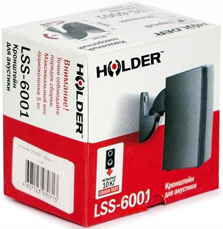 Кронштейн для акустических систем Holder LSS-6001 черный макс.5кг настенный поворот и наклон фото 3