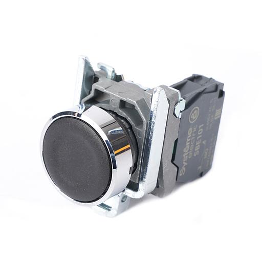 Кнопка SB4 в сборе модульная 22мм черная с возвратом металл 1НО фото 1