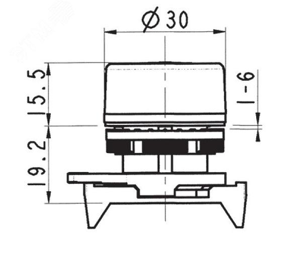 Кнопка плоская прозрачная без фиксации красная фото 2