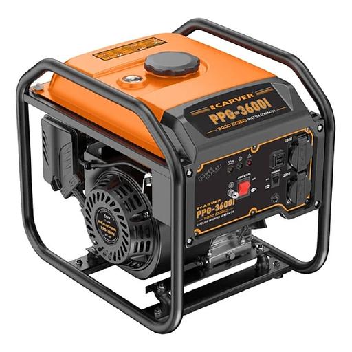 Генератор CARVER PPG -3600I инверторный [01.020.00053] { (2,8/3 кВт, 220В, 2 розетки, USB-порты)(24шт/пал) } фото 1