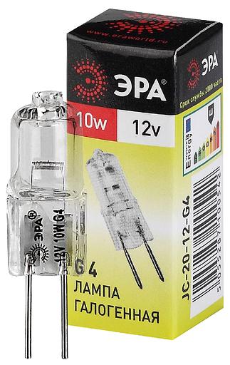 Лампа накаливания галогенная G4-JC-10W-12V (галоген, капсула, 10Вт, нейтр, G4) (100/1000/35000) фото 1
