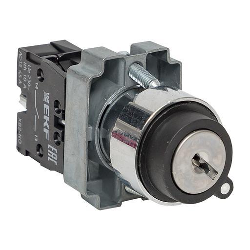 Переключатель BG21 2P с замком не возвратный NO фото 1